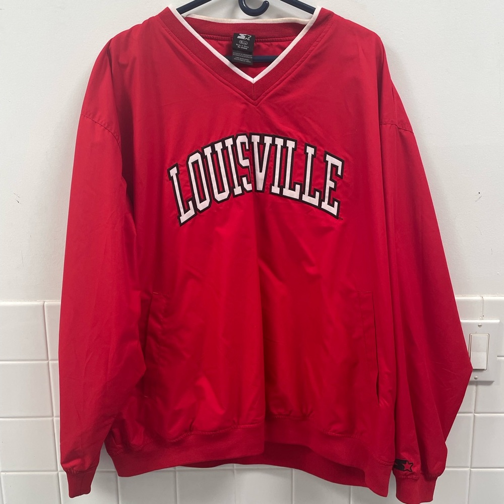 Y2K VTG Starter Louisville Cardinals Pullover Windbreaker Size XL